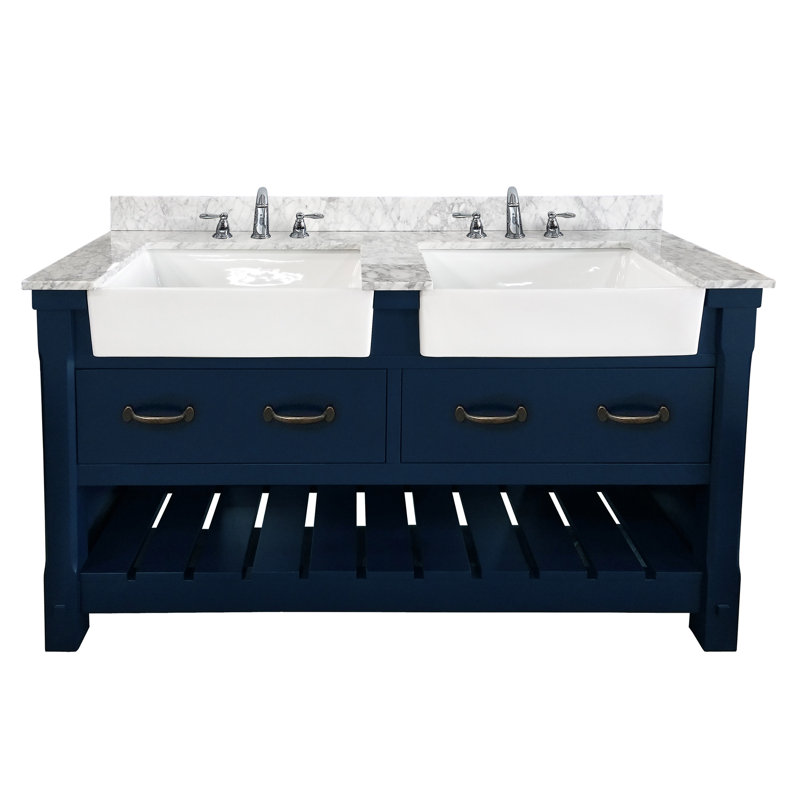 Breakwater Bay Nelia 61" Double Bathroom Vanity Set & Reviews
